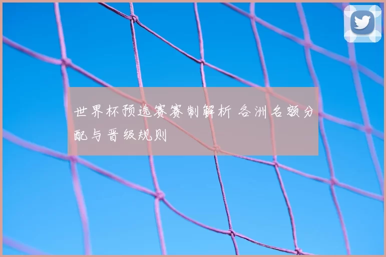 世界杯预选赛赛制解析 各洲名额分配与晋级规则